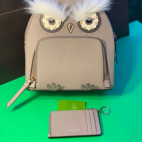 Kate Spade Star Bright Owl Backpack/Key Chain Set - Picture 5 of 8